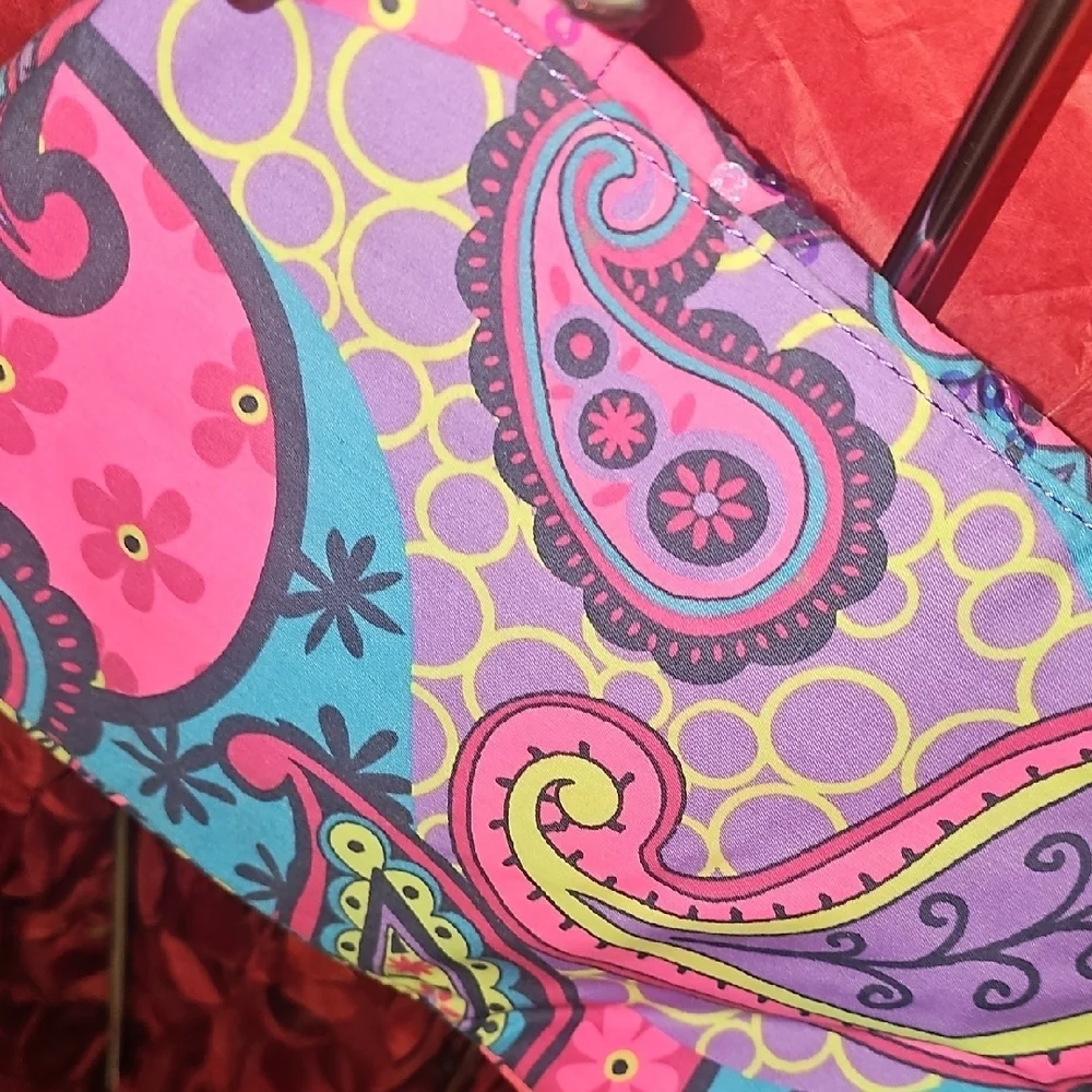 Justice NWOT Colorful Paisley Girls Sequin Detail Crossbody Bag